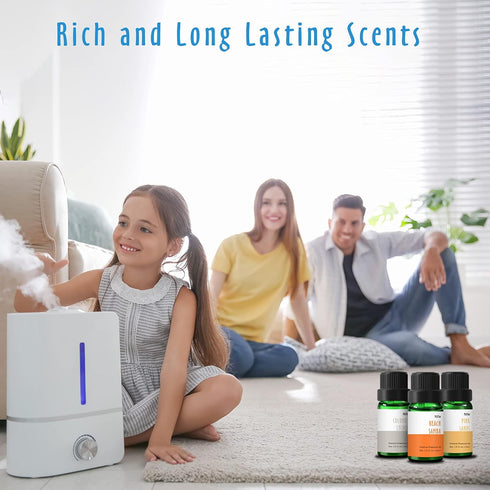 Beach Fragrance Oil, MitFlor Premium Scented Oils for Diffuser, Soap & Candle Making Scents, Summer Aromatherapy Essential Oils Set, Coastal Linen...