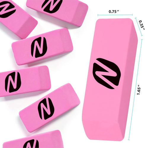 Noverbee Erasers, Pink Erasers. Erasers for Pencils 24 Pk. Erasers for Kids, Erasers Bulk for School Supplies, Art, and Office Use. Latex- Free pe...