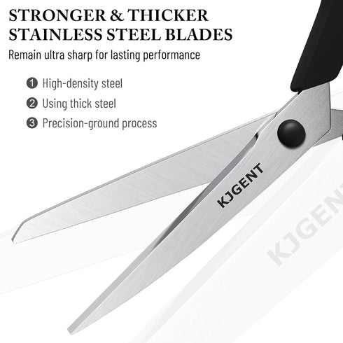Scissors All Purpose 4-Pack, Heavy Duty Scissors Set with Thick and Sharp Blades, Premium shears with Soft Handles, Paper Scissors for Office Hous...