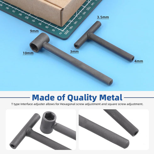 Glarks 4Pcs Motorcycle Engine Valve Adjustment Tool Kit, Engine Screw Spanner Valve Tool Wrench Valve Screw Repair Spanner with Feeler Gauges for ...