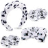 VELSCRUN 6 Pack Spa Headband, Makeup Headband, Face Wash Headband, Skincare Headbands, Black White Leopard Sponge Hair Band Bow Tie Spa Headband f...