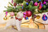 ARING PET Christmas Dog Collar, Cute Santa Claus Dog Collar with Bowtie, Cotton Red Christmas Dog Collar Bow with Metal Buckle for Small Medium La...