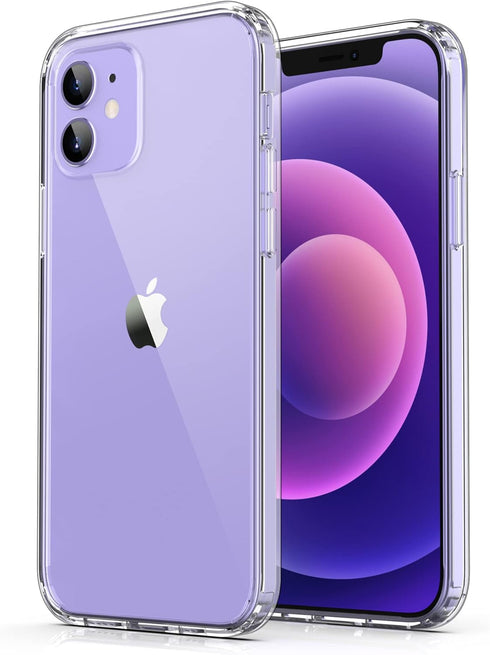ULAK Clear Case for iPhone 12/iPhone 12 Pro, Hybrid Protective Slim Transparent Anti-Scratch Shock Absorption TPU Bumper Cover Designed Phone Case...