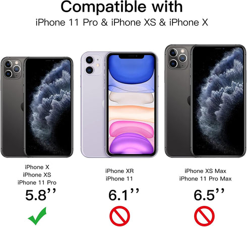 JETech Privacy Full Coverage Screen Protector for iPhone 11 Pro/X/XS 5.8-Inch, Anti-Spy Tempered Glass Film, Edge to Edge Protection Case-Friendly...