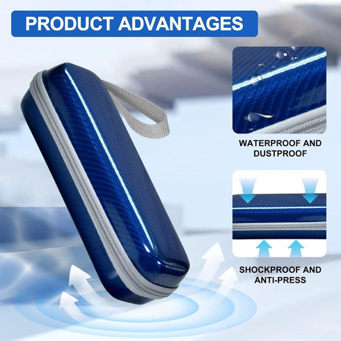 Travel Case for Oral-B/Oral-B Pro/Phlips Sonicare Electric Toothbrush with 2pcs Toothbrush Heads Cover Cap, Portable Hard Protective Storage Bag w...
