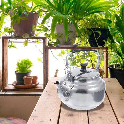 6.9Inches Aluminum Alloy Stove Top Teakettle Kitchen Teapot Vintage Alloy Coffee Kettle Boiling Water Kettle Old Fashioned...
