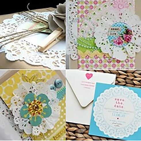 DECORA 180 Pieces White Round Paper Lace Doilies for Birthday Party and Wedding Tablewear Decoration 3.5inch,4.5inch,5.5inch...