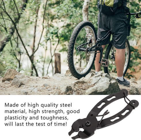 Chain Plier, Steel Bike Chain Link Tool Chain Plier with Hook Quick Release Removal Installation Tools...