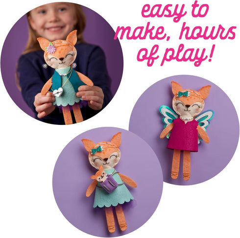 Craft-tastic – Make a Fox Friend Craft Kit – Learn to Make 1 Easy-to-Sew Stuffie with Clothes & Accessories...