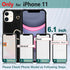 iPhone 11 Wallet Case with Credit Card Holder,Leather Shockproof Protective Phone Cover Supports 360°Rotation Ring Stand and RFID Blocking for App...