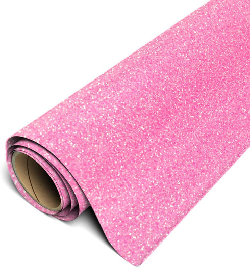 Siser Glitter HTV 11.8"x5ft Roll - Iron on Heat Transfer Vinyl (Neon Pink)...