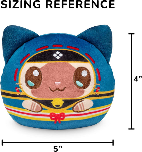 TeeTurtle Monster Hunter Reversible 4" Plushie - Palico - Officially Licensed Capcom Cute Kawaii Soft Stuffed Animal Fidget Toys...