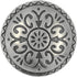 Bezelry 12 Pieces Southwestern Style Flower Pattern Domed Metal Shank Buttons. 22mm (7/8 inch) (Gray Silver)...