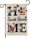 Home Sweet Home Patriotic Garden Flag 4th of July Floral Flag 12x18 Inch Double Sided, America Independence Day Flag Memorial Day Butterfly Yard B...