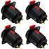 CESS Black 1/4" Jacks TS and TRS Panel Mount Jack Locking Style D Series Size - 1/4 Inch Female Stereo and Mono/TRS and TS Audio Socket - 6.35mm S...