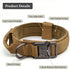 Tactical Dog Collar, Adjustable Military Training Nylon Dog Collar with Control Handle and Heavy Quick-Release Metal Buckle for Small Medium Large...