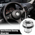 X AUTOHAUX Aluminum Alloy Steering Wheel Quick Release Disconnect 3 Holes Hub 0.26" Bore Silver Tone...