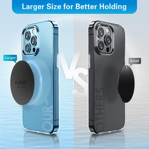 volport Metal Plate for Phone Magnet, 10 Pack MagicPlate with 3M Adhesive Replacement for Magnetic Phone Car Mount Holder & Cradle & Stand (Vent/C...