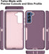 Dahkoiz for Samsung Galaxy S21 FE 5G Case, and Glass Screen Protector, Dust Proof Port Cover, Full Body Protection Durable Rubber Cover Phone Case...