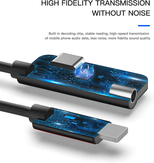 Headphone Adapter Lightning to 3.5mm AUX Audio Jack and Charger Extender Dongle Earphone Headset Splitter Compatible with iPhone 11 12 Mini pro ma...