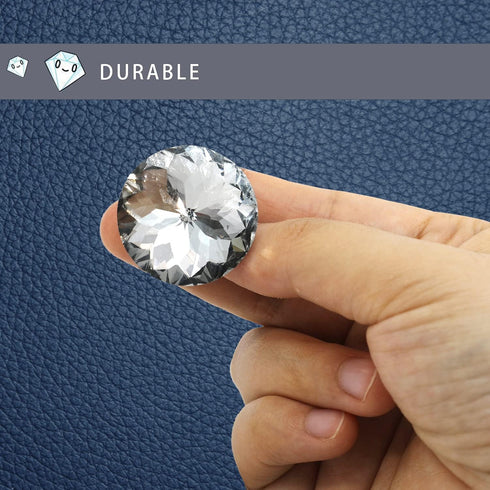 30PCS 30mm/1.18" Crystal Upholstery Buttons, Clear Crystal Rhinestone Sew Buttons, Imitate Diamond Buttons for Tufting DIY Crafts Sofa Bed Headboa...