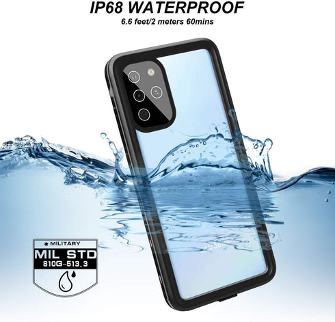 for Samsung Galaxy S20+ Plus Waterproof Case, Shockproof Full Body Case, Water Resistant Dustproof Dropproof Dirtproof Cover for Samsung Galaxy S2...