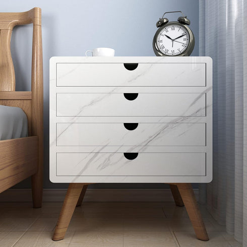 YENHOME White Marble Contact Paper for Countertops Self Adhesive Counter Top Covers Glossy Marble Countertop Peel and Stick Waterproof Decorative ...