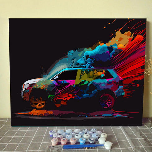 Paint by Numbers Kits 16x20 Canvas DIY Oil Painting for Students,Adults Beginner with Brushes & Acrylic Pigment-Sports Car Lovers Art Painting(Fra...