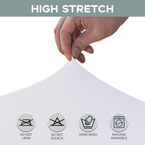 CWK 6FT Waterproof Stretch Spandex Table Cover for Rectangular Tables - Elastic Fitted Tablecloth for Folding Tables,Wrinkle Resistant Table Cloth...