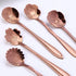 9 Pcs Flower Spoon Coffee Teaspoon Set, ESRISE Stainless Steel Tea Spoon essert Spoon, Cute Demitasse Scoop for Stirring Drink Mixing Milkshake Ja...