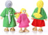 Wooden Dollhouse Family Set of 7, Mini Figures for Pretend Play, Classic Doll House Accessories for Kids & Toddlers...