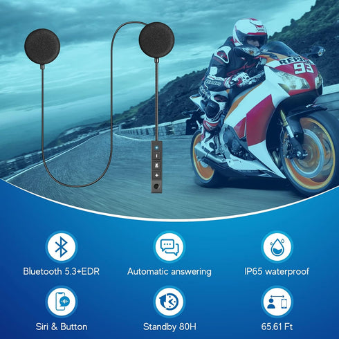 Motorcycle Helmet Bluetooth Headset Outdoor Headset Hands-Free Speaker Bluetooth 5.3 EDR Wireless Motorcycle Headset Automatic anwser Motorcycle H...