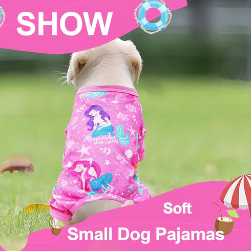 Chihuahua Clothes Puppy Pajamas for Small Dogs Summer Cute Dog Clothes Boy Girl Dog Pjs Soft Stretchy Doggie Dog Clothes Cat Pet Outfit (X-Small)...