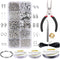 EuTengHao Jewelry Making Kit with Pliers, Wires, Jump Rings, Clasps, Cord and More for Jewelry DIY Crafts - Silver...