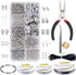 EuTengHao Jewelry Making Kit with Pliers, Wires, Jump Rings, Clasps, Cord and More for Jewelry DIY Crafts - Silver...