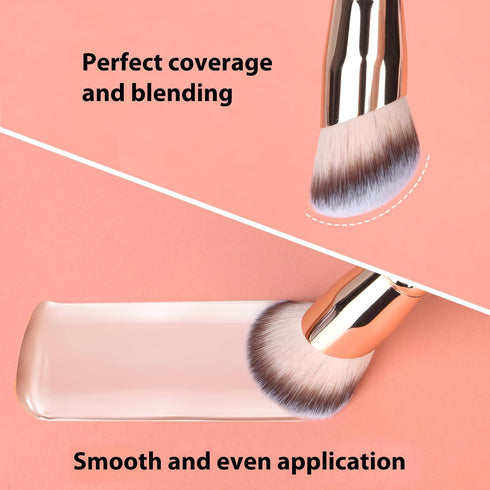 3Pcs Angled Foundation Brush Concealer Brush Kabuki Makeup Brush for Beauty Makeup Liquid Cream Powder Blending Buffing Stippling (P-170S)...