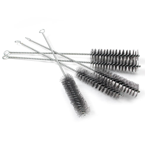 Utoolmart Wire Tube Brushes, Stainless Steel Bottle Bristle Cleaning Spiral Power Pipe Brush, 1.0-inch Diameter 12-inch Long-Handle Cleaner for Au...