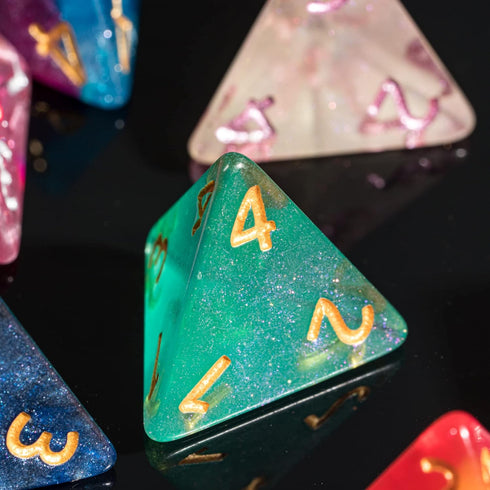 10 Pack of D4 Dice Random Color D4 Polyhedral Dice 4 Sided D&D Dice for DND RPG MTG Table Games Dungeons and Dragons Dice...