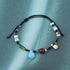 Boho Turquoise Anklet Bracelet Colorful Seed Bead Ankle Blue Turquoise Dangle Anklet Bracelet Black Wax Rope Anklet Rainbow Rice Bead Foot Anklet ...