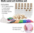 Upper Midland Products Sand Art Wishing Bottles, Bulk Sand Art She shell Set, 20 glass bottles, 50 seashells, 7 color sand, 20 letter paper, 3 fun...