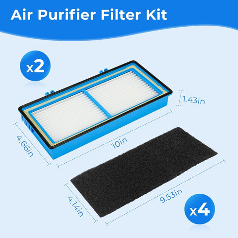 Ximoon HAPF30AT HEPA Filter Replacement for Holmes AER1 Ready Air Purifier Filters for Bionaire Air Cleaner Filter - 2 HEPA Filter + 4 Carbon Filt...