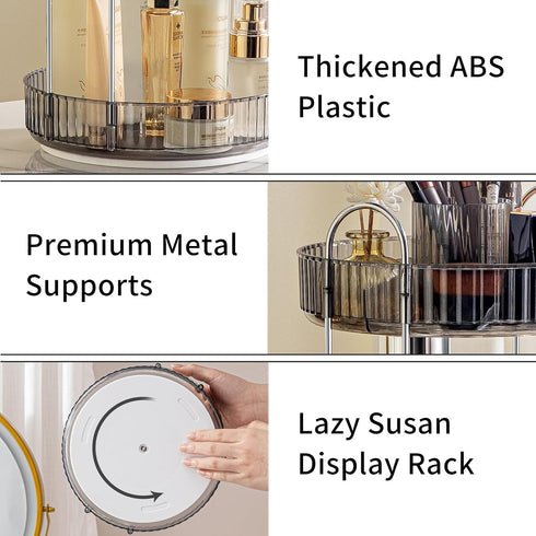 360 Rotating Makeup Organizer Perfume Organizer Skincare Organizers Large Capacity Make up Caddy Shelf,Fits Makeup Brushes,Lipsticks,Skin Care...