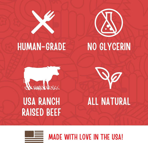 Full Moon Beef Jerky Healthy All Natural Dog Treats Human Grade Made in USA Grain Free 11 oz...
