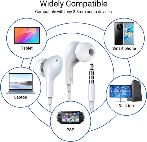 Earbuds Wired in-Ear Headphones Magnetic Earphone with Microphone for Samsung Galaxy A03s A12 A13 A52 A22 A32 A02 A42 5G A11 A21 A31 A51 A71 A10e ...