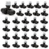 1/4 Inch Drip Irrigation Misting Nozzles Fittings, 30 Pieces Three-Way Atomizing Nozzle with Anti-leak Locked Barbed Irrigation Connector for 1/4 ...