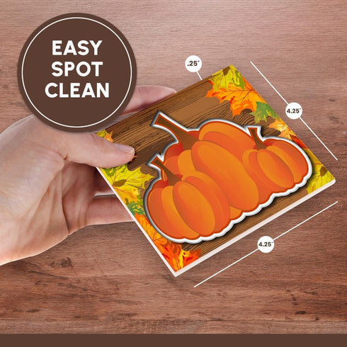 3dRose CST_149967_3 Group of Pumpkins Ceramic Tile Coasters (Set of 4)...