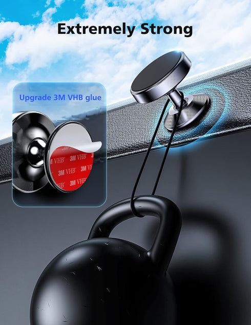 2 Pack Magnetic Phone Holder, Super Magnetic Car Phone Holder, 360 Degree Rotating Dashboard Phone Holder, Compatible with All Smartphones, Must b...