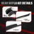 Replacement for BMW X5 X5M E70 2007-2013 REAR WINDSHIELD BACK WIPER ARM Blade SET OE:61627206357...