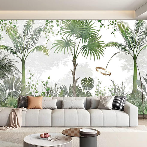 FENDROM Tropical Green Plant Tapestry Wall Hanging, Palm Tree Leaves Rainforest Jungle Nature Room Wall Art Tapestries Forest Aesthetic for Bedroo...