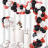 KBZVNAF Black Red Balloons Garland Arch Kit - 120Pcs White Red Black Confetti Latex Balloons for Wedding Baby Shower Birthday Graduation Party Dec...
